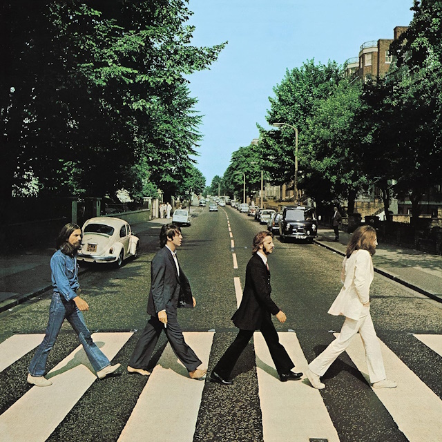 The front cover of the Beatles' Abbey Road LP