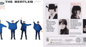 The front and back covers of the Beatles LP Help!AC