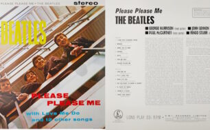 The cover of the Beatles first LP, Please Please Me