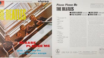 The cover of the Beatles first LP, Please Please Me