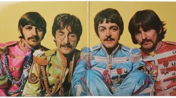 The Beatles dressed as Sgt Pepper's Lonely Hearts Club Band