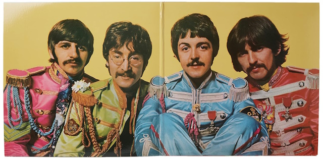The Beatles dressed as Sgt Pepper's Lonely Hearts Club Band